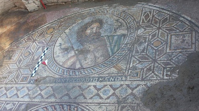 В Турции обнаружена древнегреческая мозаика Посейдона